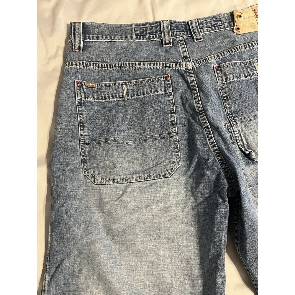 Vintage Pepe Jean Shorts Denim Carpenter Y2K Baggy Skater Blue 38 - Picture 4 of 16